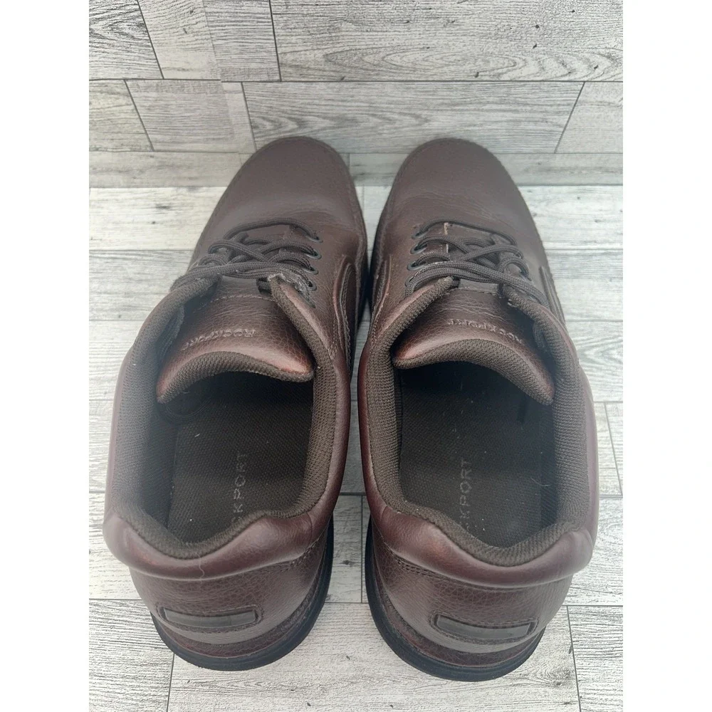 Rockport Shoes Mens Size 10 Brown Leather Comfort Walking Oxford K71201 Wide Fit
